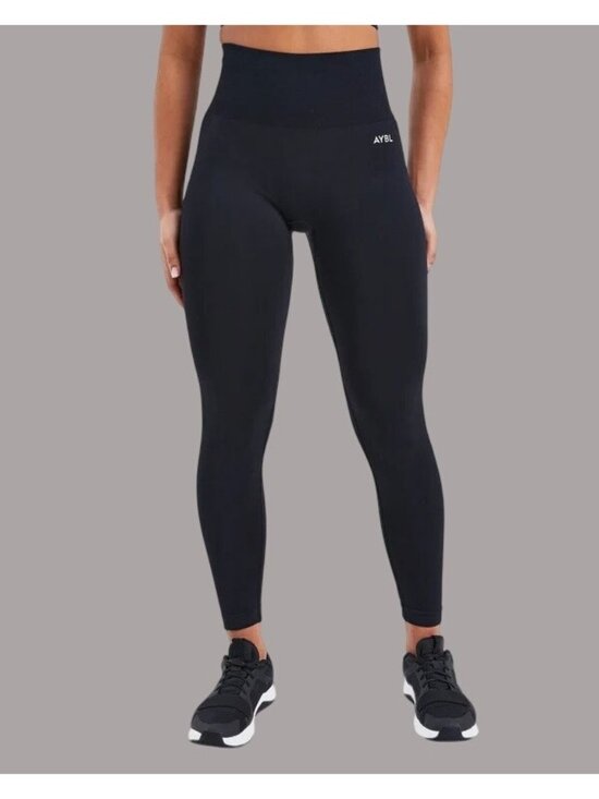 AYBL Pants - AYBL Empower Seamless Leggings Women's M Black High Elastic Waist Workout Active